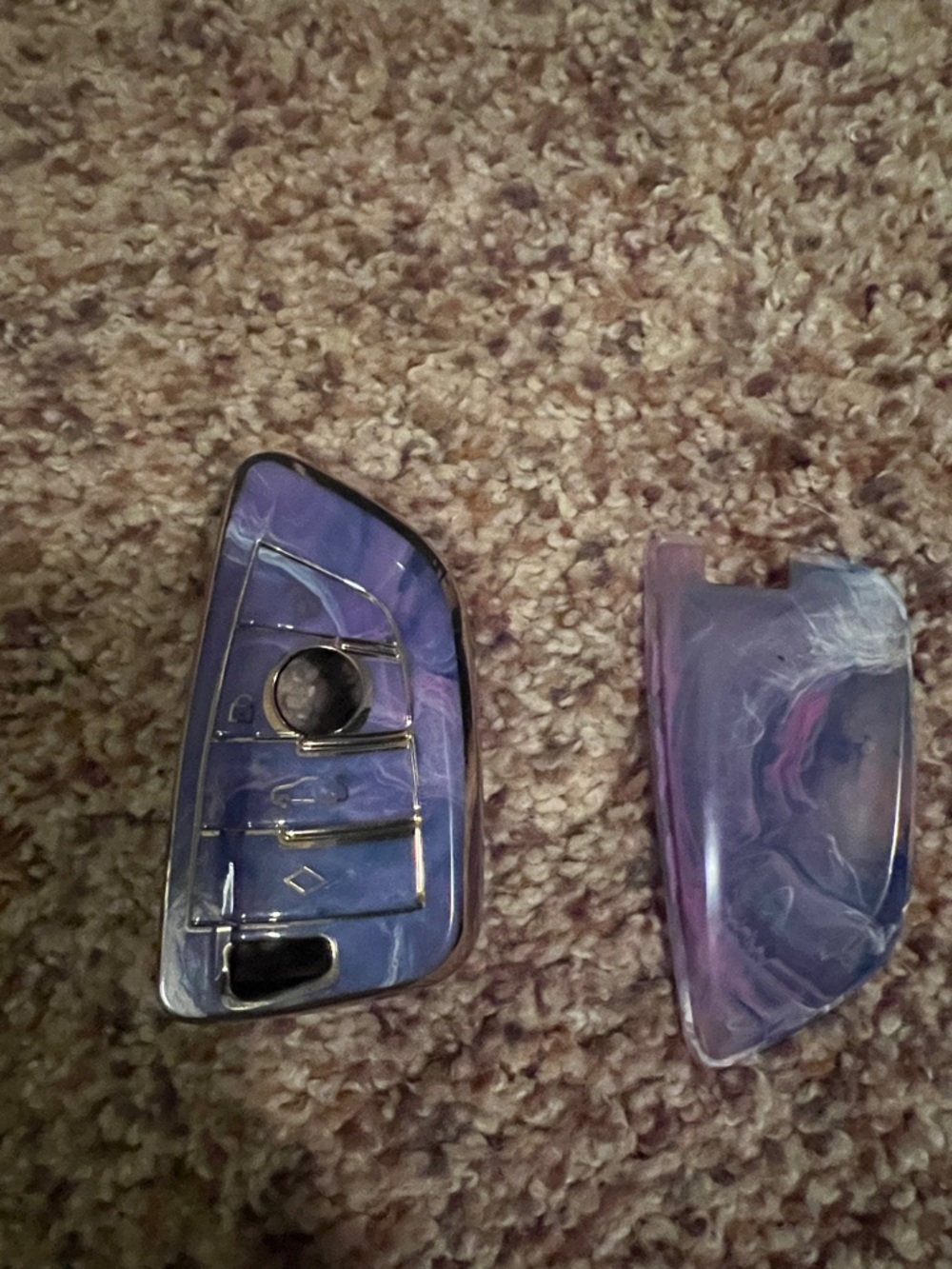 Purple Swirl Resin Key Fob Cover bmw x5 2019